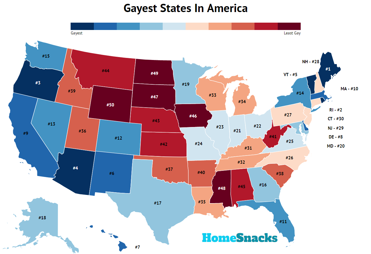 10 Gayest States In The United States [2024] RoadSnacks