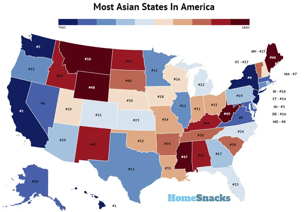 Most Asian States In America 2023 States With Largest Asian Population