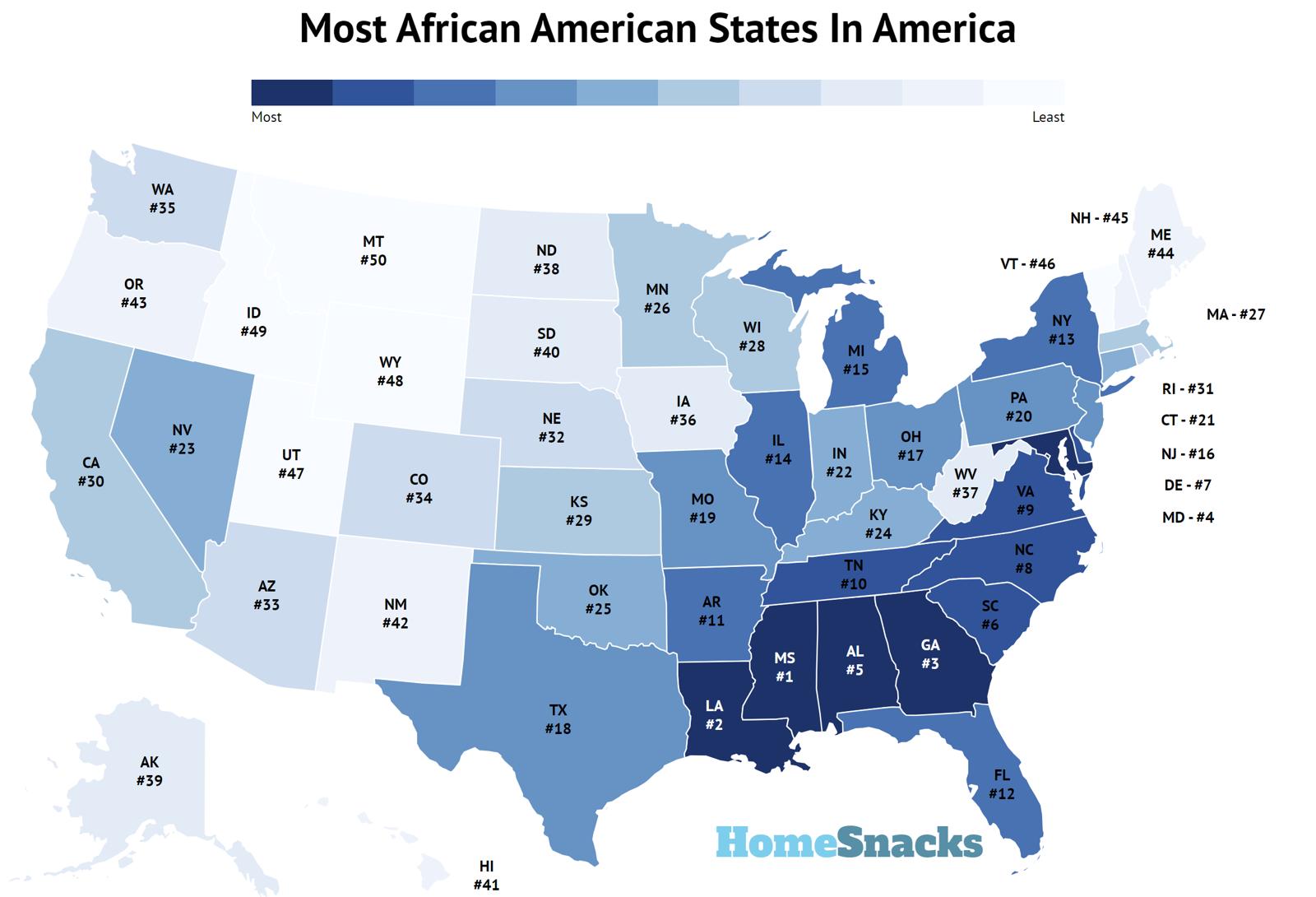 Black Population By State In The United States [2024] RoadSnacks