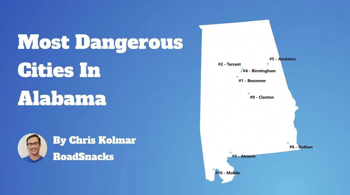 Most Dangerous Cities In Alabama Map