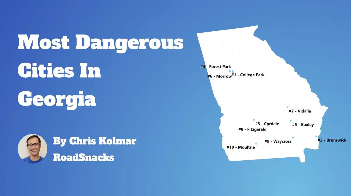 Most Dangerous Cities In Georgia Map